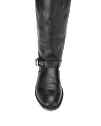 schwarze Leder mittelalte Stiefel von Golden Goose