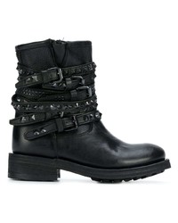 schwarze Leder mittelalte Stiefel von Ash