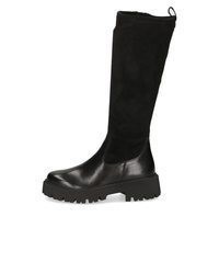 schwarze Leder mittelalte Stiefel von Caprice