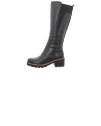 schwarze Leder mittelalte Stiefel von Caprice
