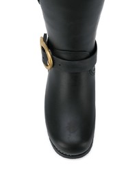 schwarze Leder mittelalte Stiefel von dorothee schumacher