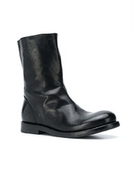 schwarze Leder mittelalte Stiefel von The Last Conspiracy