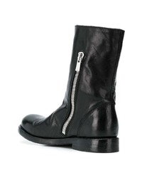 schwarze Leder mittelalte Stiefel von The Last Conspiracy