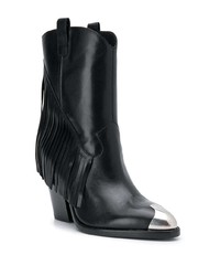 schwarze Leder mittelalte Stiefel von Ash