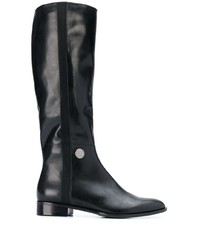 schwarze Leder mittelalte Stiefel von Emporio Armani