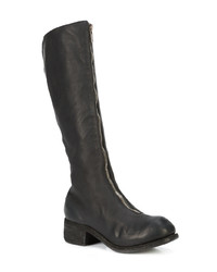 schwarze Leder mittelalte Stiefel von Guidi