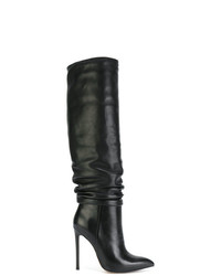 schwarze Leder mittelalte Stiefel von Gianni Renzi