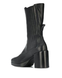 schwarze Leder mittelalte Stiefel von A.F.Vandevorst