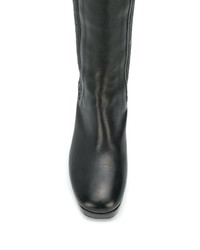 schwarze Leder mittelalte Stiefel von A.F.Vandevorst