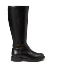 schwarze Leder mittelalte Stiefel von Marc O'Polo