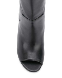 schwarze Leder mittelalte Stiefel von MICHAEL Michael Kors