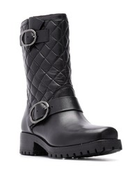 schwarze Leder mittelalte Stiefel von MICHAEL Michael Kors