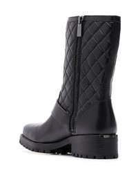 schwarze Leder mittelalte Stiefel von MICHAEL Michael Kors