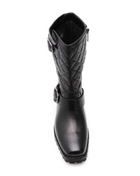 schwarze Leder mittelalte Stiefel von MICHAEL Michael Kors