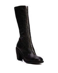 schwarze Leder mittelalte Stiefel von Guidi