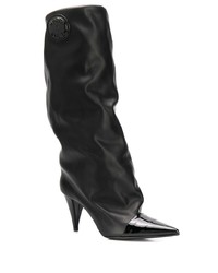 schwarze Leder mittelalte Stiefel von Marc Ellis
