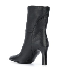 schwarze Leder mittelalte Stiefel von Giuseppe Zanotti