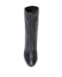 schwarze Leder mittelalte Stiefel von Giuseppe Zanotti