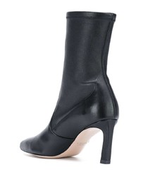 schwarze Leder mittelalte Stiefel von Stuart Weitzman