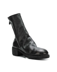 schwarze Leder mittelalte Stiefel von Guidi