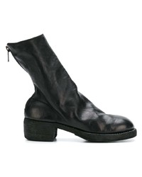 schwarze Leder mittelalte Stiefel von Guidi