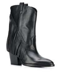 schwarze Leder mittelalte Stiefel von Ash