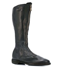 schwarze Leder mittelalte Stiefel von Guidi