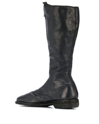 schwarze Leder mittelalte Stiefel von Guidi