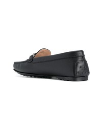 schwarze Leder Mokassins von Tod's