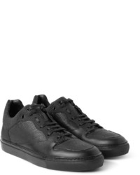 schwarze Leder niedrige Sneakers mit Schlangenmuster von Balenciaga