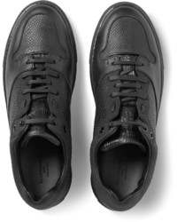 schwarze Leder niedrige Sneakers mit Schlangenmuster von Balenciaga