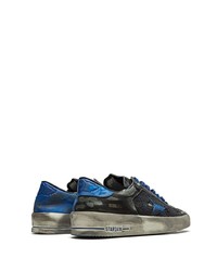 schwarze Leder niedrige Sneakers mit Sternenmuster von Golden Goose