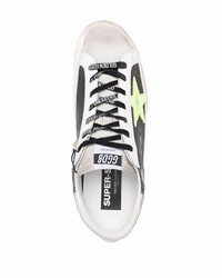 schwarze Leder niedrige Sneakers mit Sternenmuster von Golden Goose