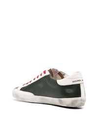 schwarze Leder niedrige Sneakers mit Sternenmuster von Golden Goose