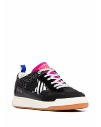 schwarze Leder niedrige Sneakers mit Sternenmuster von Golden Goose