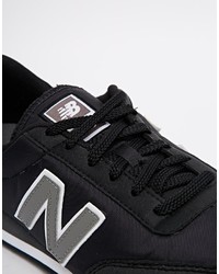 schwarze Leder niedrige Sneakers von New Balance