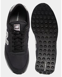 schwarze Leder niedrige Sneakers von New Balance