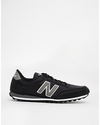 schwarze Leder niedrige Sneakers von New Balance