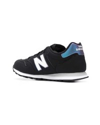 schwarze Leder niedrige Sneakers von New Balance