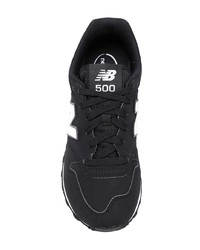 schwarze Leder niedrige Sneakers von New Balance
