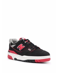 schwarze Leder niedrige Sneakers von New Balance