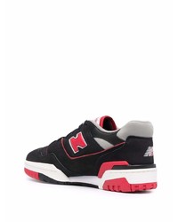 schwarze Leder niedrige Sneakers von New Balance