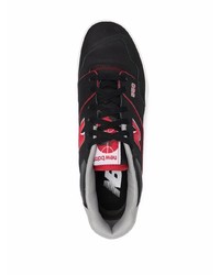 schwarze Leder niedrige Sneakers von New Balance