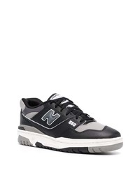 schwarze Leder niedrige Sneakers von New Balance