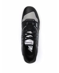 schwarze Leder niedrige Sneakers von New Balance