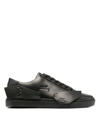 schwarze Leder niedrige Sneakers von A-Cold-Wall*