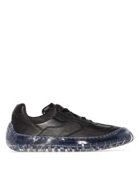 schwarze Leder niedrige Sneakers von A-Cold-Wall*