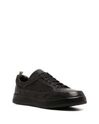 schwarze Leder niedrige Sneakers von Officine Creative