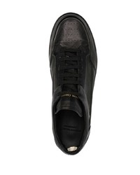 schwarze Leder niedrige Sneakers von Officine Creative