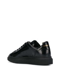 schwarze Leder niedrige Sneakers von Officine Creative